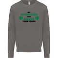My Shamrocks Funny St. Patrick's Day Boobs Mens Sweatshirt Jumper Charcoal