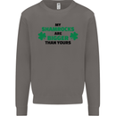 My Shamrocks Funny St. Patrick's Day Boobs Mens Sweatshirt Jumper Charcoal