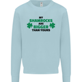 My Shamrocks Funny St. Patrick's Day Boobs Mens Sweatshirt Jumper Light Blue
