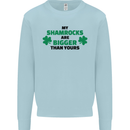 My Shamrocks Funny St. Patrick's Day Boobs Mens Sweatshirt Jumper Light Blue