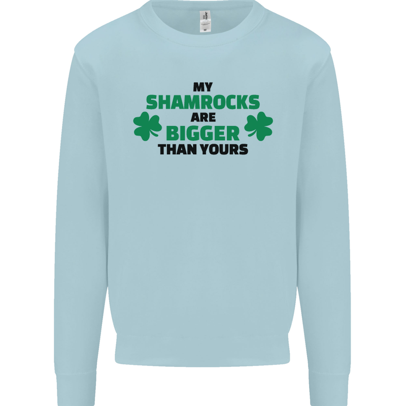 My Shamrocks Funny St. Patrick's Day Boobs Mens Sweatshirt Jumper Light Blue