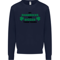 My Shamrocks Funny St. Patrick's Day Boobs Mens Sweatshirt Jumper Navy Blue