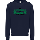 My Shamrocks Funny St. Patrick's Day Boobs Mens Sweatshirt Jumper Navy Blue