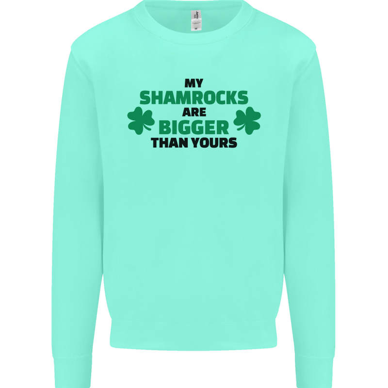 My Shamrocks Funny St. Patrick's Day Boobs Mens Sweatshirt Jumper Peppermint