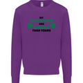 My Shamrocks Funny St. Patrick's Day Boobs Mens Sweatshirt Jumper Purple