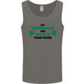My Shamrocks Funny St. Patrick's Day Boobs Mens Vest Tank Top Charcoal