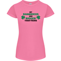 My Shamrocks Funny St. Patrick's Day Boobs Womens Petite Cut T-Shirt Azalea
