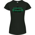 My Shamrocks Funny St. Patrick's Day Boobs Womens Petite Cut T-Shirt Black