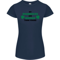 My Shamrocks Funny St. Patrick's Day Boobs Womens Petite Cut T-Shirt Navy Blue