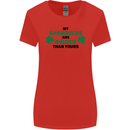 My Shamrocks Funny St. Patrick's Day Boobs Womens Wider Cut T-Shirt Red