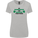 My Shamrocks Funny St. Patrick's Day Boobs Womens Wider Cut T-Shirt Sports Grey