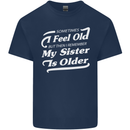My Sister is Older 30th 40th 50th Birthday Kids T-Shirt Childrens Navy Blue