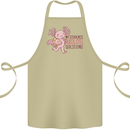 My Students Axolotl Questions Teacher Funny Cotton Apron 100% Organic Khaki