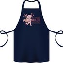 My Students Axolotl Questions Teacher Funny Cotton Apron 100% Organic Navy Blue