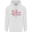 My Students Axolotl Questions Teacher Funny Mens 80% Cotton Hoodie White