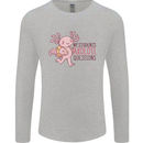 My Students Axolotl Questions Teacher Funny Mens Long Sleeve T-Shirt Sports Grey