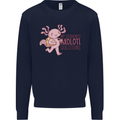 My Students Axolotl Questions Teacher Funny Mens Sweatshirt Jumper Navy Blue