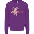 My Students Axolotl Questions Teacher Funny Mens Sweatshirt Jumper Purple
