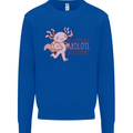 My Students Axolotl Questions Teacher Funny Mens Sweatshirt Jumper Royal Blue