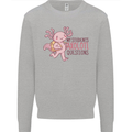 My Students Axolotl Questions Teacher Funny Mens Sweatshirt Jumper Sports Grey