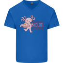 My Students Axolotl Questions Teacher Funny Mens V-Neck Cotton T-Shirt Royal Blue
