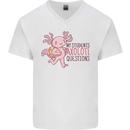 My Students Axolotl Questions Teacher Funny Mens V-Neck Cotton T-Shirt White