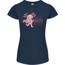 My Students Axolotl Questions Teacher Funny Womens Petite Cut T-Shirt Navy Blue