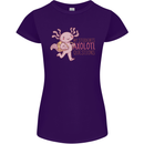 My Students Axolotl Questions Teacher Funny Womens Petite Cut T-Shirt Purple