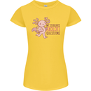 My Students Axolotl Questions Teacher Funny Womens Petite Cut T-Shirt Yellow
