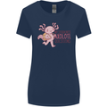 My Students Axolotl Questions Teacher Funny Womens Wider Cut T-Shirt Navy Blue