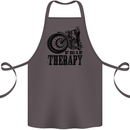 My Therapy Motorcycle Motorbike Biker Cotton Apron 100% Organic Dark Grey