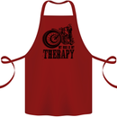 My Therapy Motorcycle Motorbike Biker Cotton Apron 100% Organic Maroon