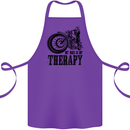 My Therapy Motorcycle Motorbike Biker Cotton Apron 100% Organic Purple