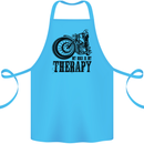 My Therapy Motorcycle Motorbike Biker Cotton Apron 100% Organic Turquoise