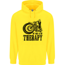 My Therapy Motorcycle Motorbike Biker Mens 80% Cotton Hoodie Yellow