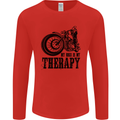 My Therapy Motorcycle Motorbike Biker Mens Long Sleeve T-Shirt Red