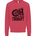 My Therapy Motorcycle Motorbike Biker Mens Sweatshirt Jumper Heliconia