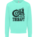 My Therapy Motorcycle Motorbike Biker Mens Sweatshirt Jumper Peppermint