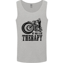 My Therapy Motorcycle Motorbike Biker Mens Vest Tank Top Sports Grey