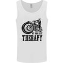 My Therapy Motorcycle Motorbike Biker Mens Vest Tank Top White