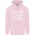 My Uncle is Older 30th 40th 50th Birthday Childrens Kids Hoodie Light Pink
