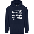 My Uncle is Older 30th 40th 50th Birthday Childrens Kids Hoodie Navy Blue