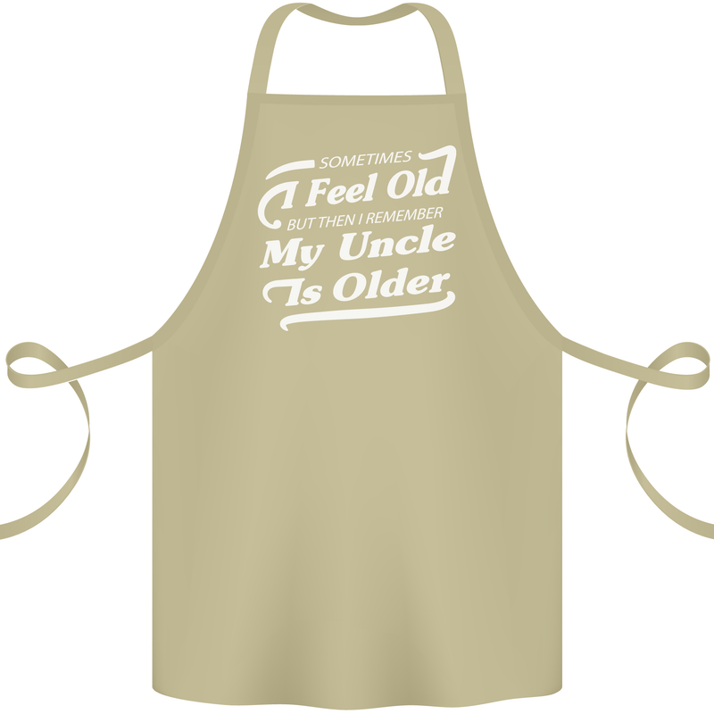 My Uncle is Older 30th 40th 50th Birthday Cotton Apron 100% Organic Khaki