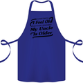 My Uncle is Older 30th 40th 50th Birthday Cotton Apron 100% Organic Royal Blue