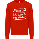 My Uncle is Older 30th 40th 50th Birthday Kids Sweatshirt Jumper Bright Red