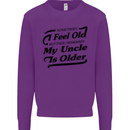 My Uncle is Older 30th 40th 50th Birthday Kids Sweatshirt Jumper Purple