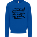 My Uncle is Older 30th 40th 50th Birthday Kids Sweatshirt Jumper Royal Blue