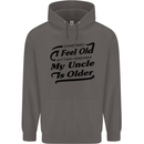 My Uncle is Older 30th 40th 50th Birthday Mens 80% Cotton Hoodie Charcoal