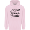 My Uncle is Older 30th 40th 50th Birthday Mens 80% Cotton Hoodie Light Pink