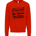 My Uncle is Older 30th 40th 50th Birthday Mens Sweatshirt Jumper Bright Red